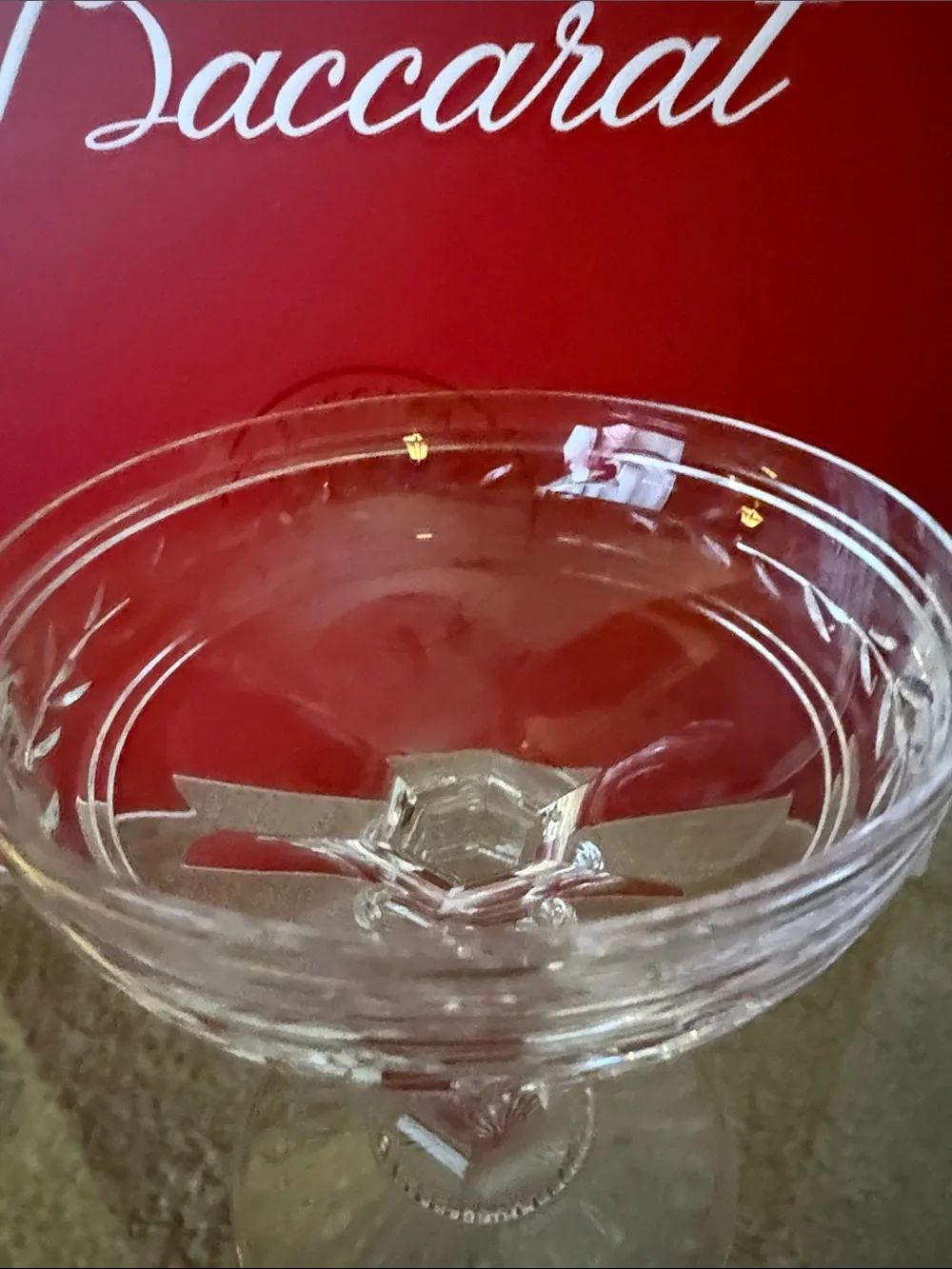 Baccarat Clear Cut Crystal Compote in Clear